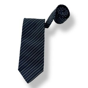 Calvin Klein Collection Pure Silk Neck Tie 2.75"x59" Blue w/ Silver Diamond